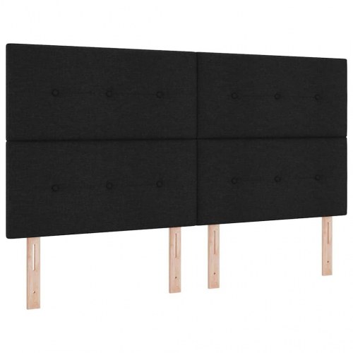 Sengestel med hovedgærde 180 x 200 cm - sort