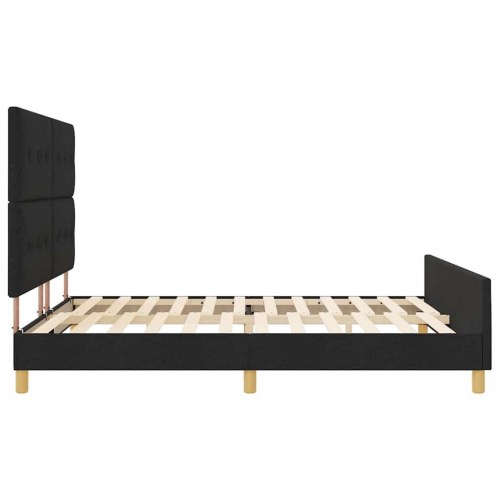 Sengestel med hovedgærde 180 x 200 cm - sort