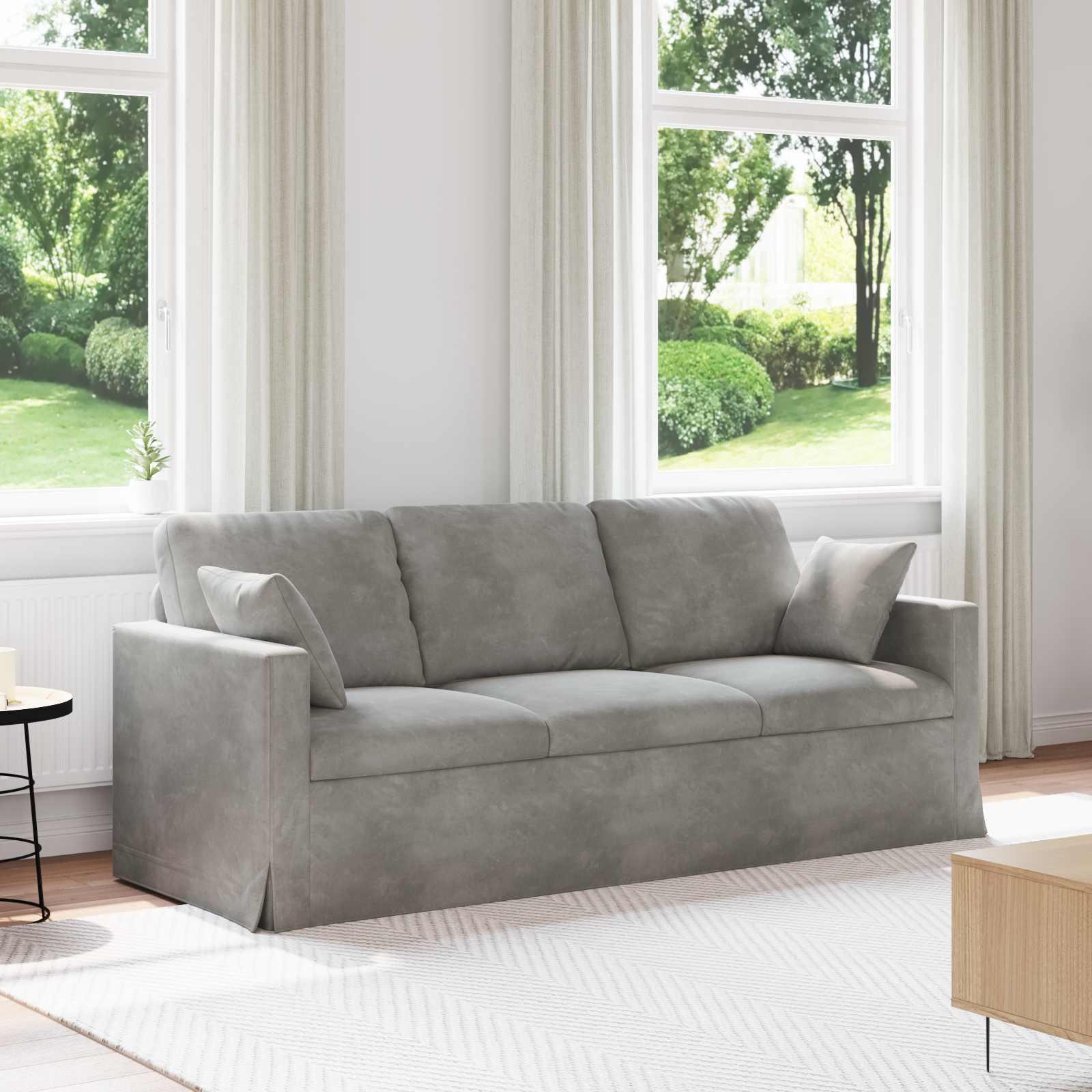 Sofa Lysegrå Samlede dimensioner: 198 x 78 x 80 cm (B x D x H) billede