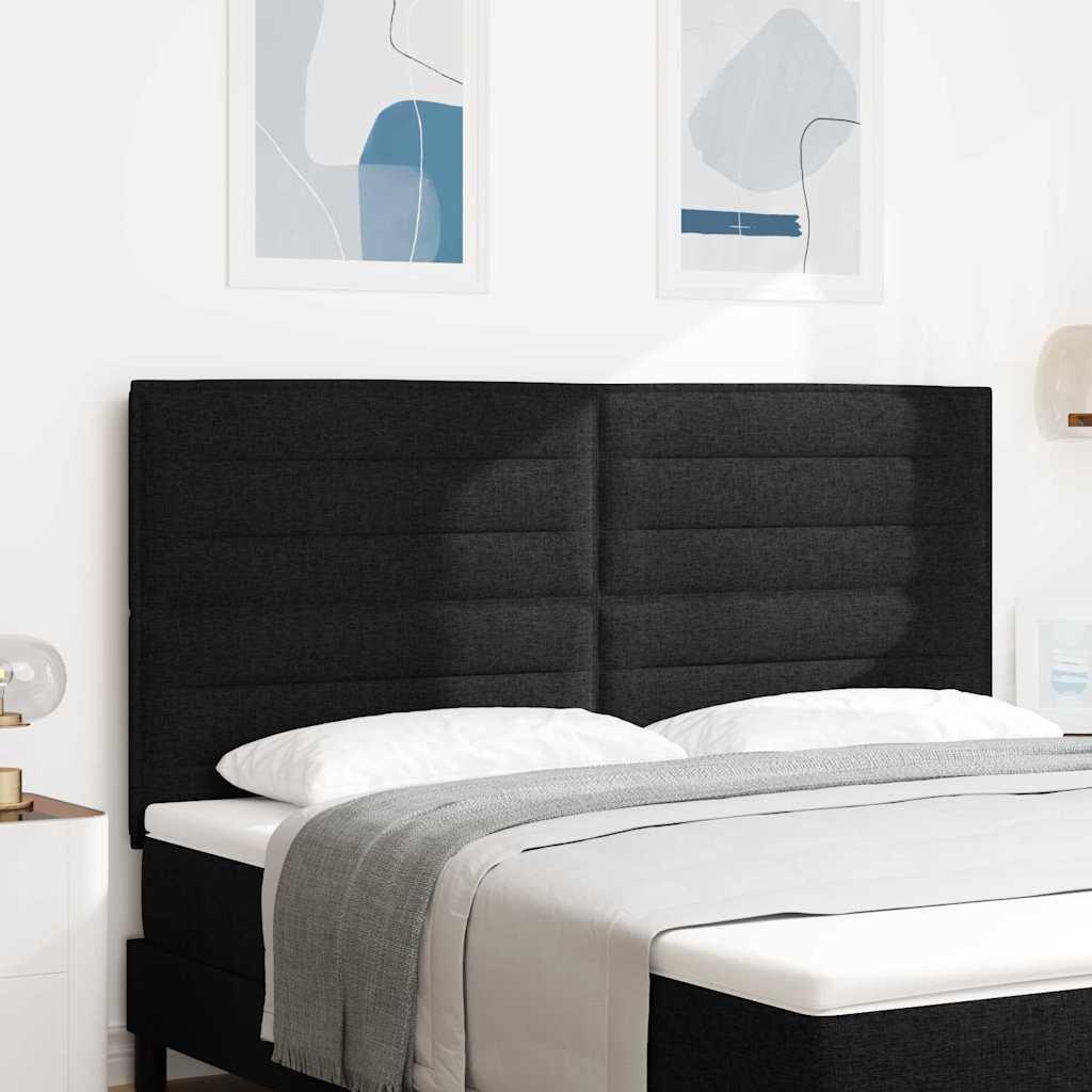 Hovedgærde med hovedgærde Sort 180 cm Faux læder billede