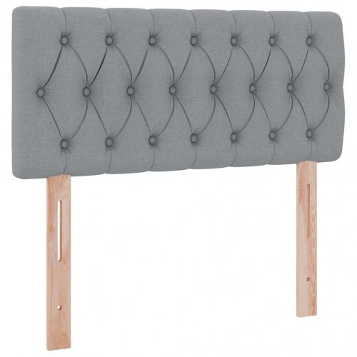 Seng med opbevaring og madras med madras Lysegrå 100 x 200 cm