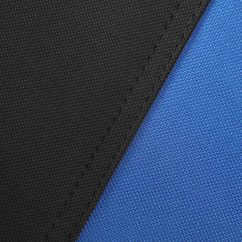 Sammenklappelig campingstol med blød polstring, kopholder og kraftig konstruktion – blå