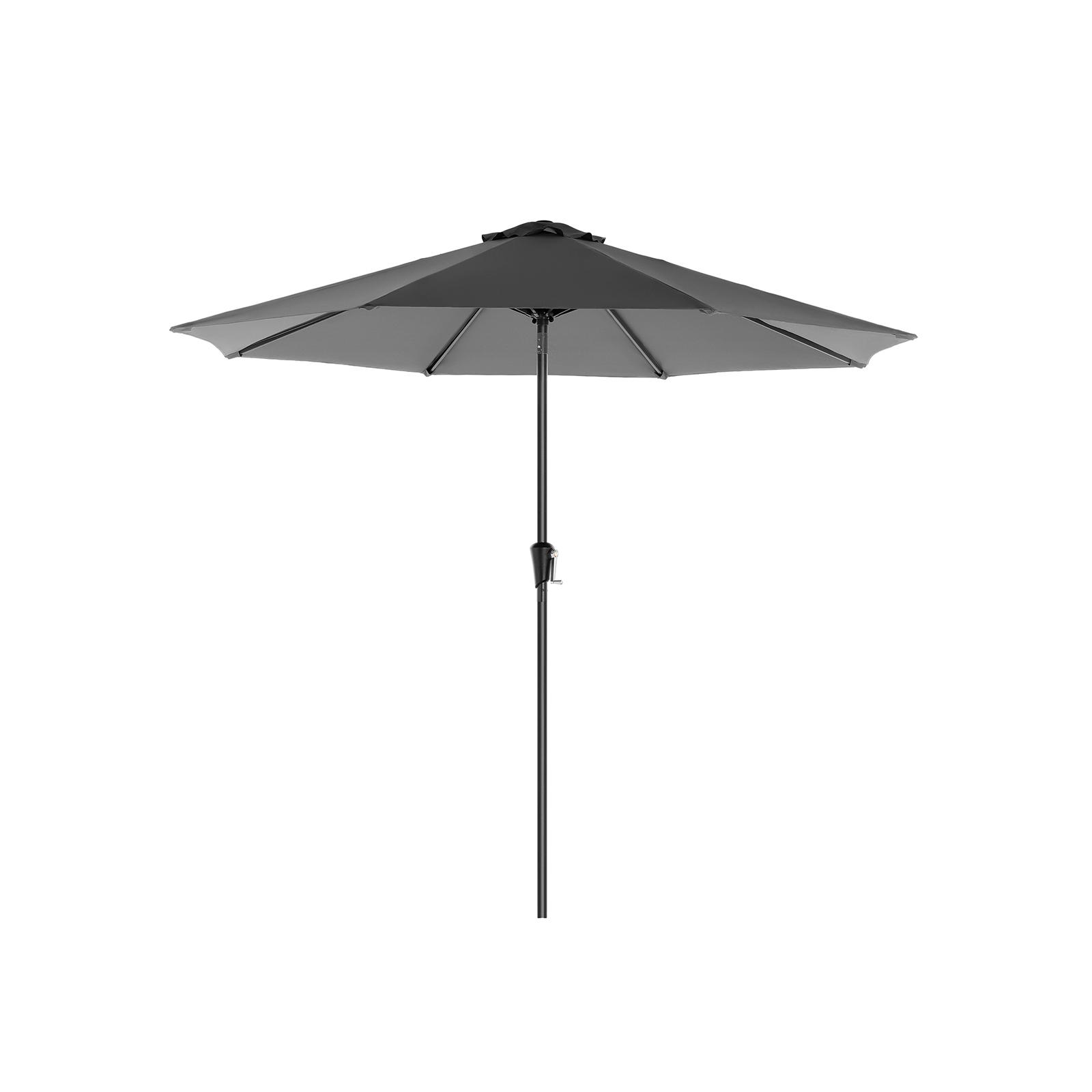 Haveparasol 290 cm med UPF 50+, 30° vip i 2 retninger - grå