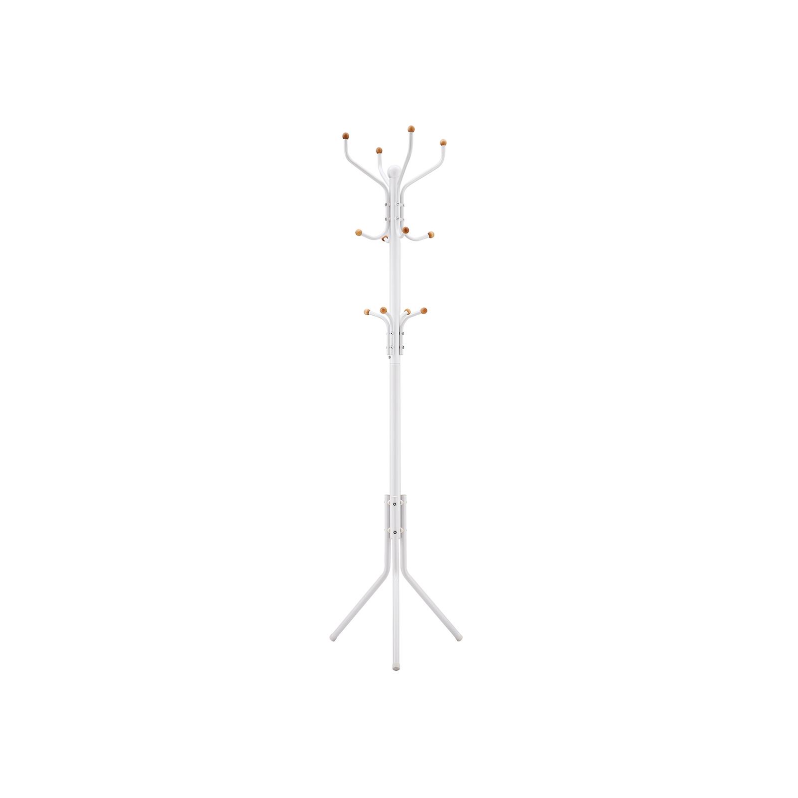 Stumtjener i metal 182 cm - tøjstativ med hatte- og taskekroge, cremehvid/ivory (RCR19W) billede