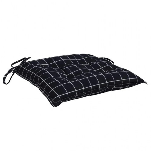 Stolehynder 2 stk. - 50×50×7 cm i oxfordstof, sort tern
