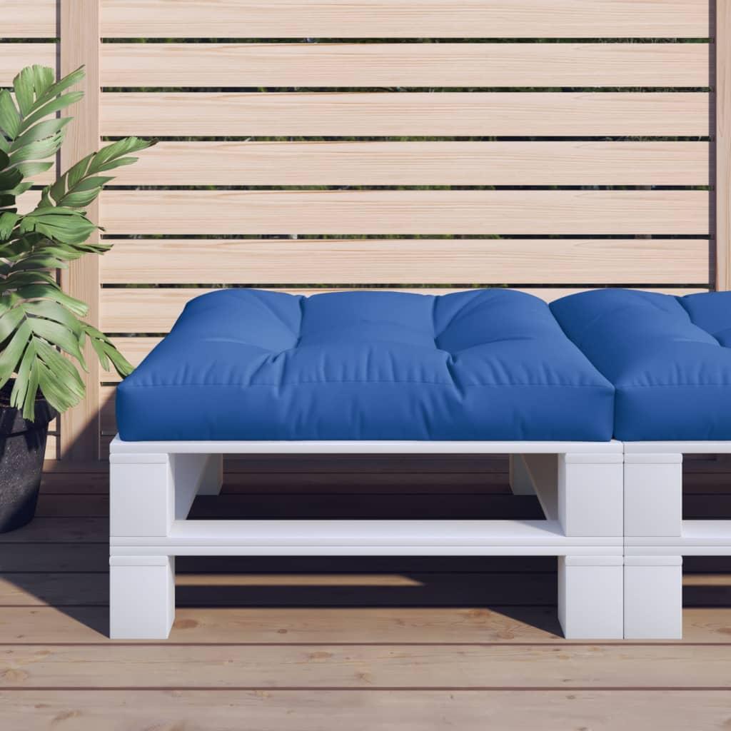 Pallehynde 70x70x12 cm stof kongeblå billede