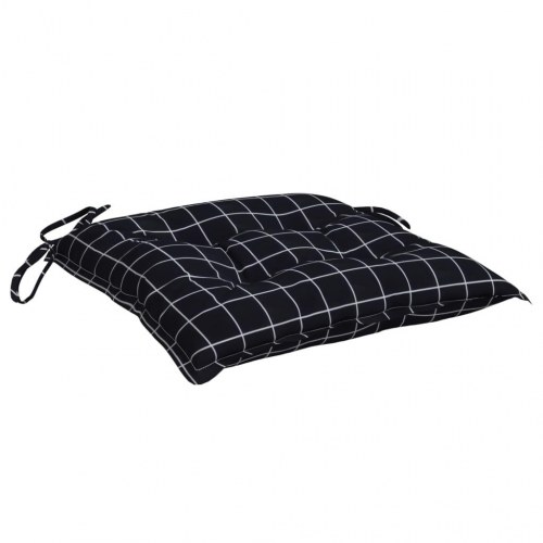 Stolehynder 4 stk. - 50×50×7 cm i oxfordstof, sort tern