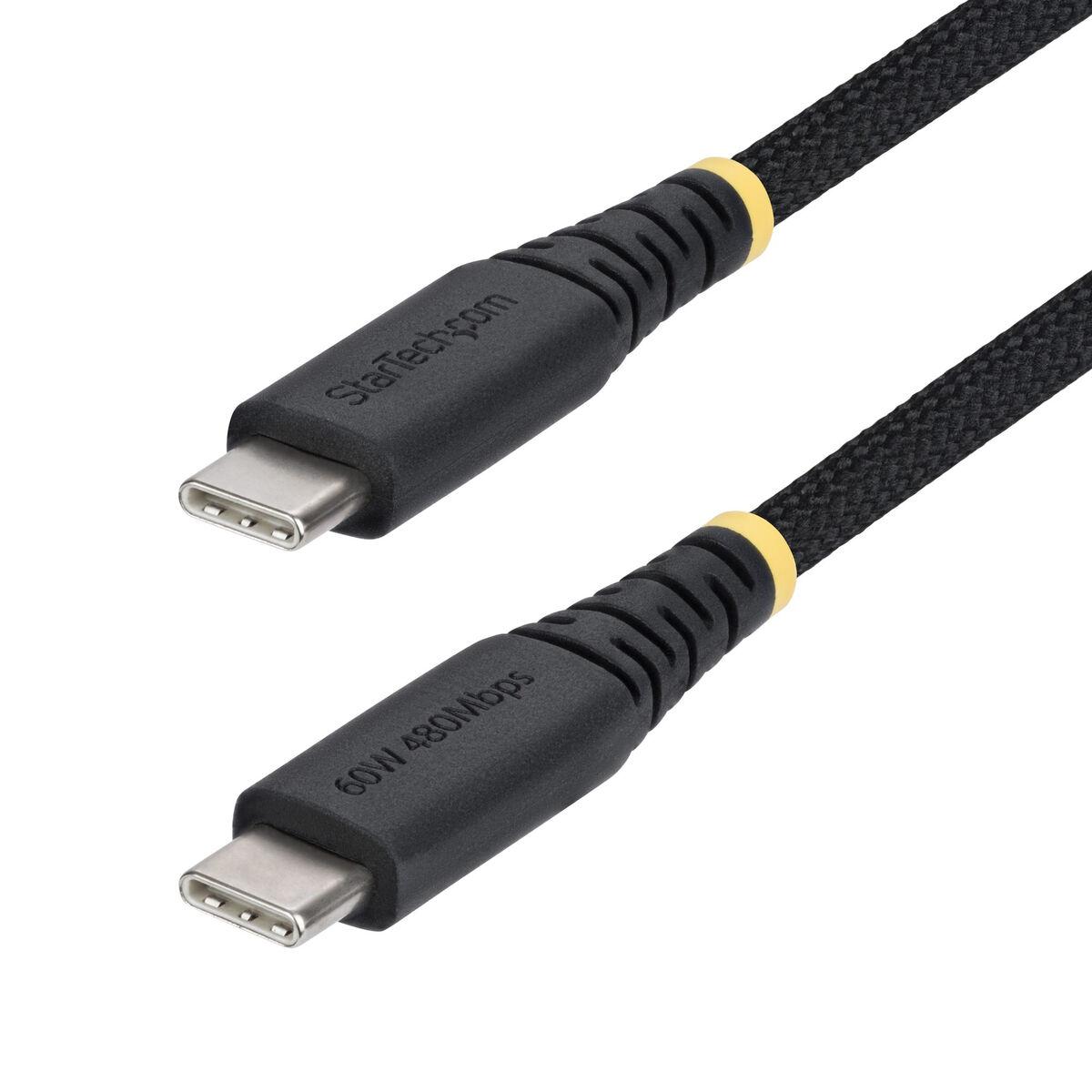 Startech USB-C til USB-C kabel 15 cm - USB 2.0, 60 W, sort billede