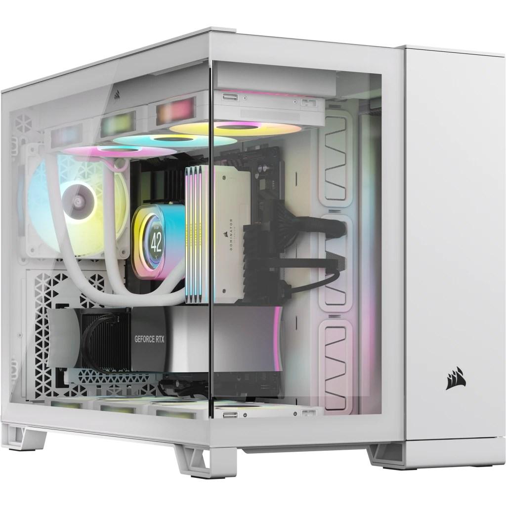 Corsair 2500X RGB Micro Tower - Hvid PC-kabinet billede