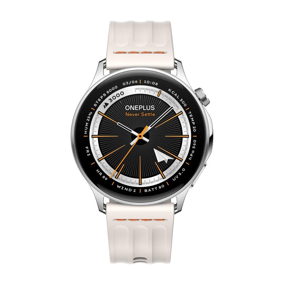 OnePlus Watch Lite smartwatch - sølv/beige billede