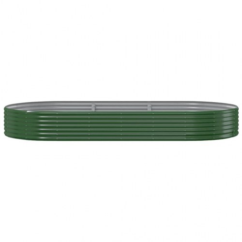Oval plantekasse 296 x 140 x 36 cm - grøn