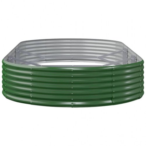 Oval plantekasse 296 x 140 x 36 cm - grøn