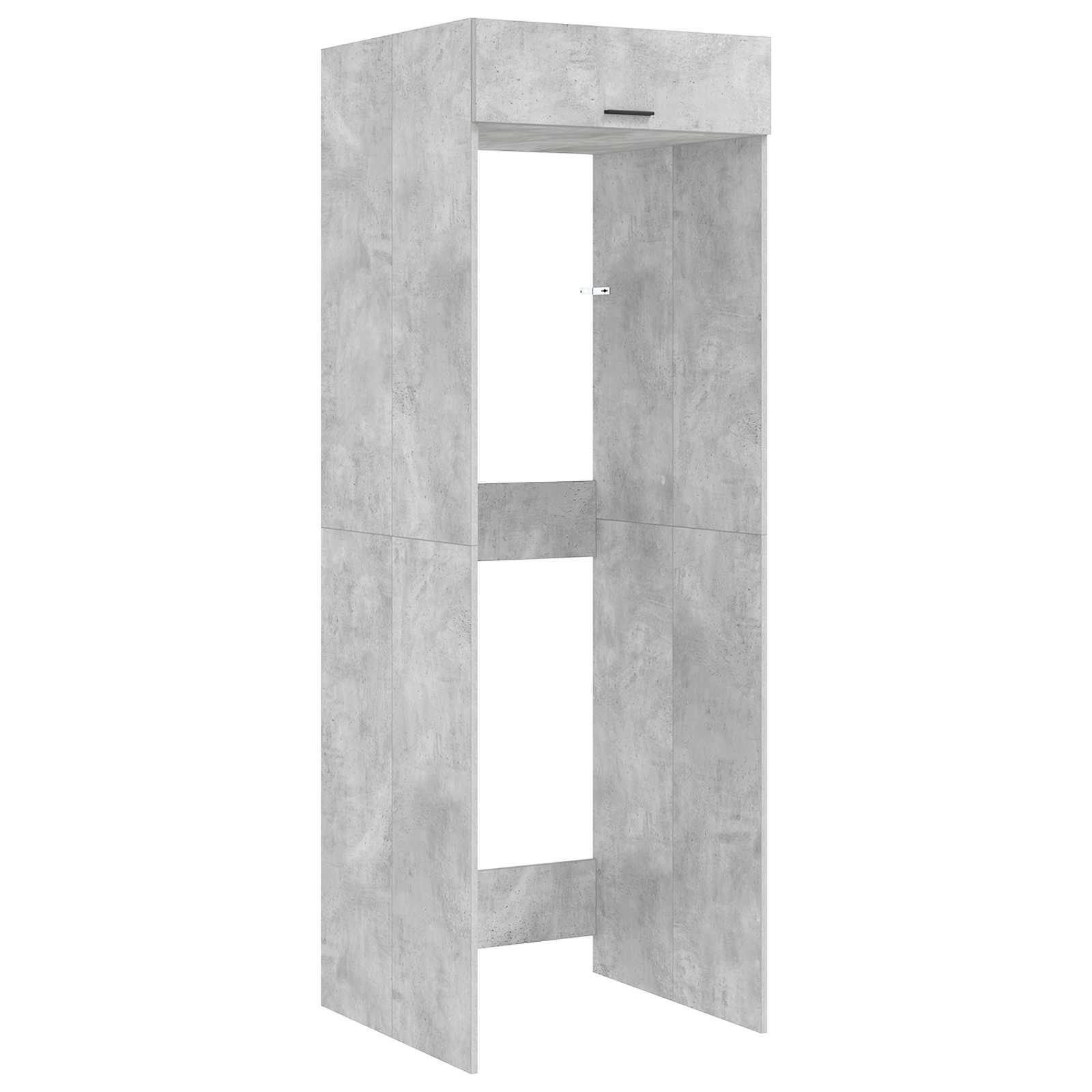 Vaskemaskine Skab Beton 67,5 x 68 x 200 cm Konstrueret træ billede