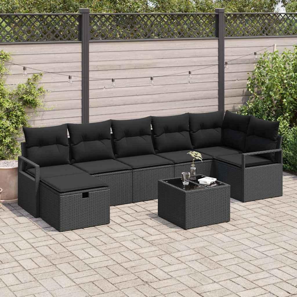 Sofa Sæt med pude 5 stk polyrattan billede