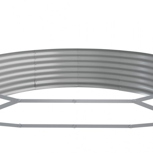 Plantekasse oval 600 × 140 × 36 cm - galvaniseret stål, brun