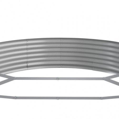 Oval plantekasse 450 x 140 x 36 cm - brun
