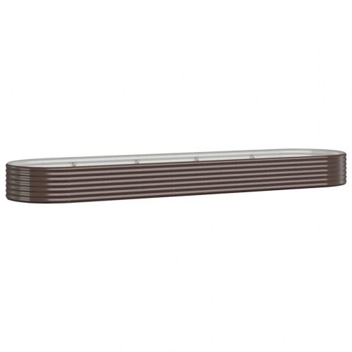 Plantekasse 396 x 100 x 36 cm oval - brun