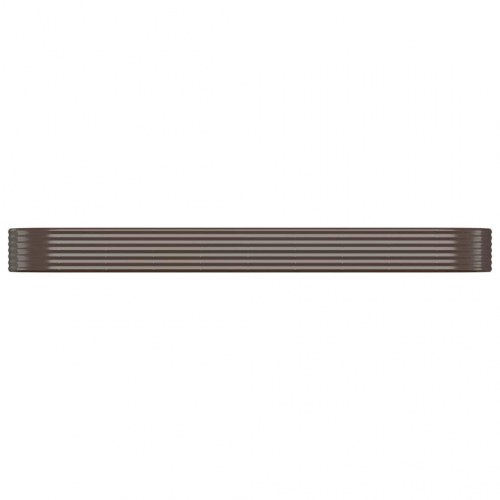 Plantekasse 396 x 100 x 36 cm oval - brun