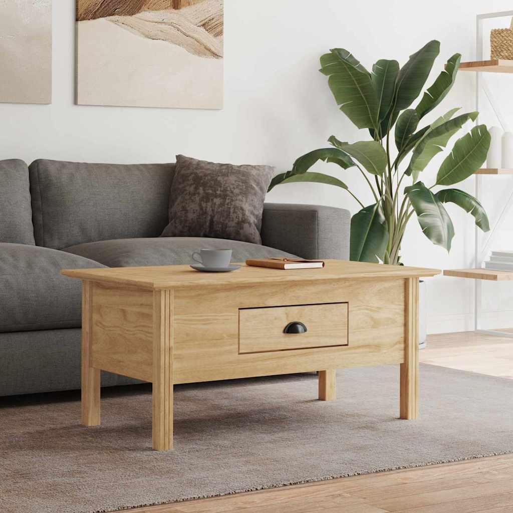 Sofabord BODO Honningbrun 100 x 55 x 45,8 cm Konstrueret træ billede