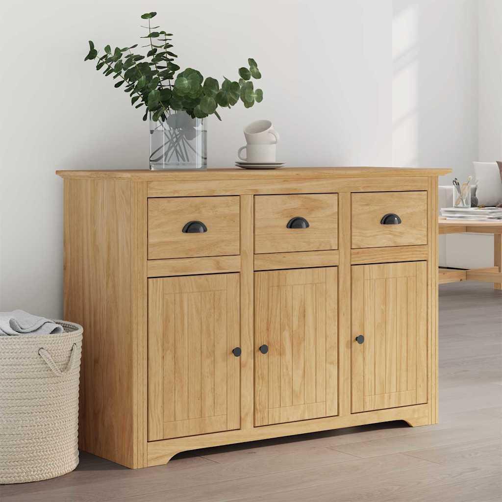 Sideboard skænk - honningbrun, 115,5 × 44 × 80 cm, konstrueret træ