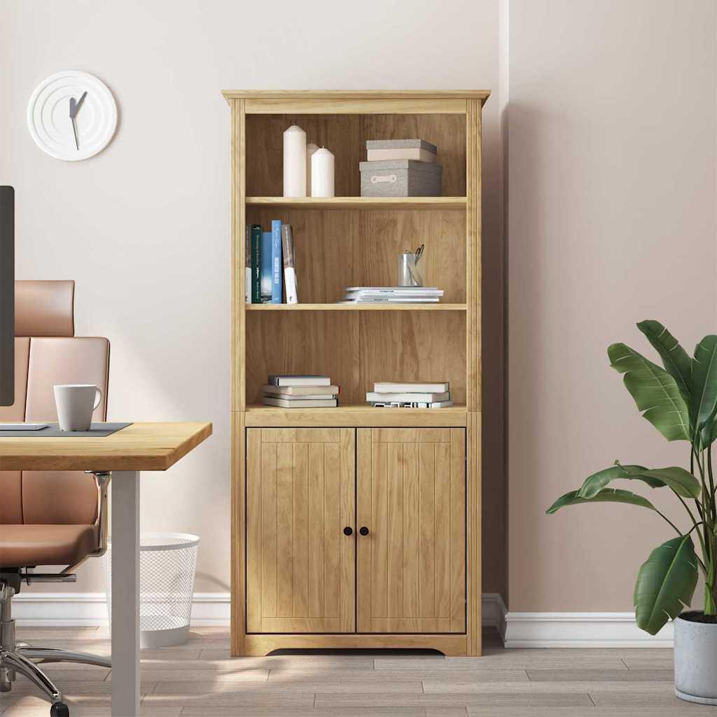 Bogreol BODO Honningbrun 82 x 40 x 173 cm Konstrueret træ billede