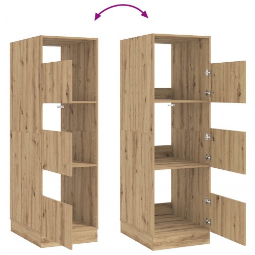 Vaskeskab med opbevaring med dør Artisan Egetræ Konstrueret træ