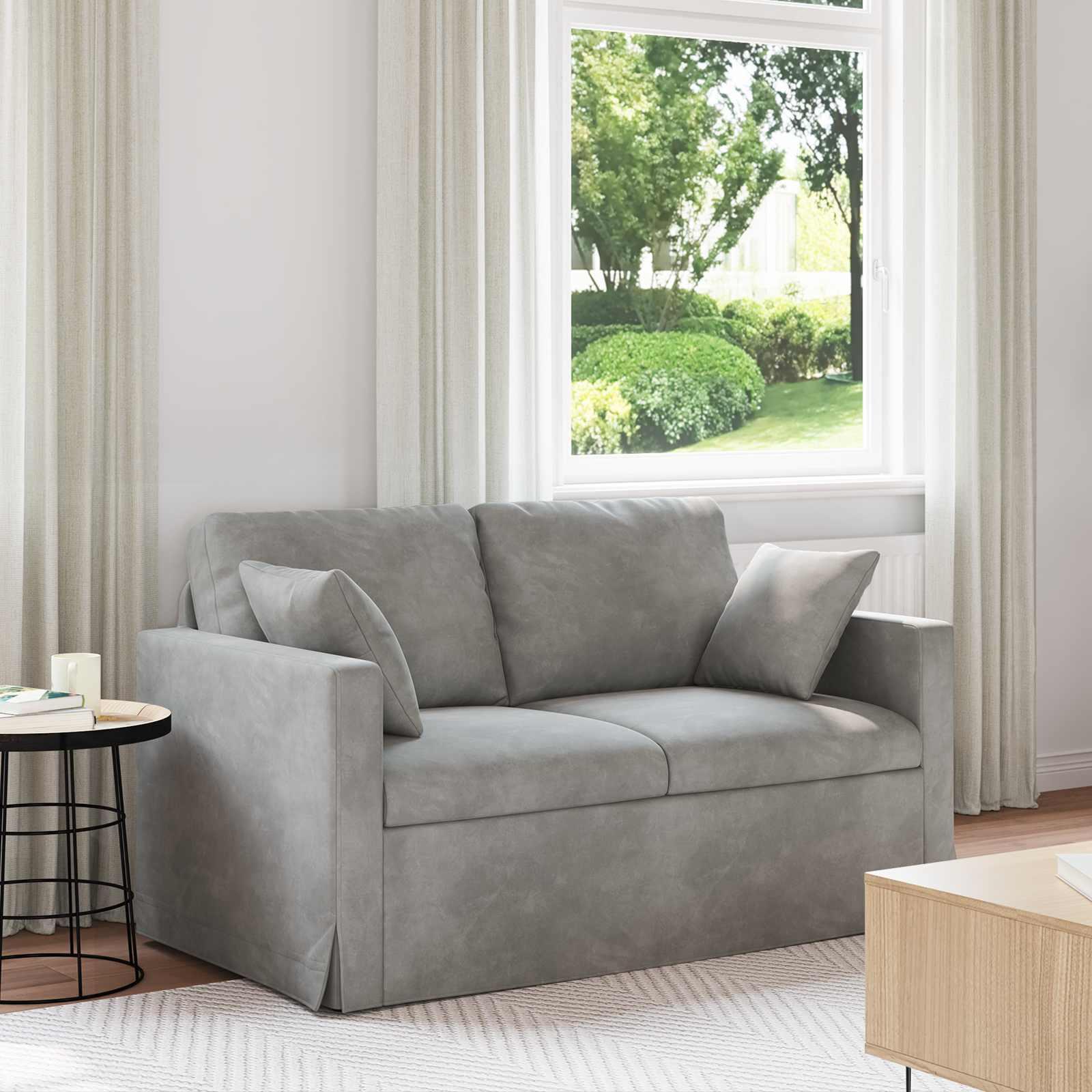 Sofa Lysegrå Samlede dimensioner: 138 x 78 x 80 cm (B x D x H) billede