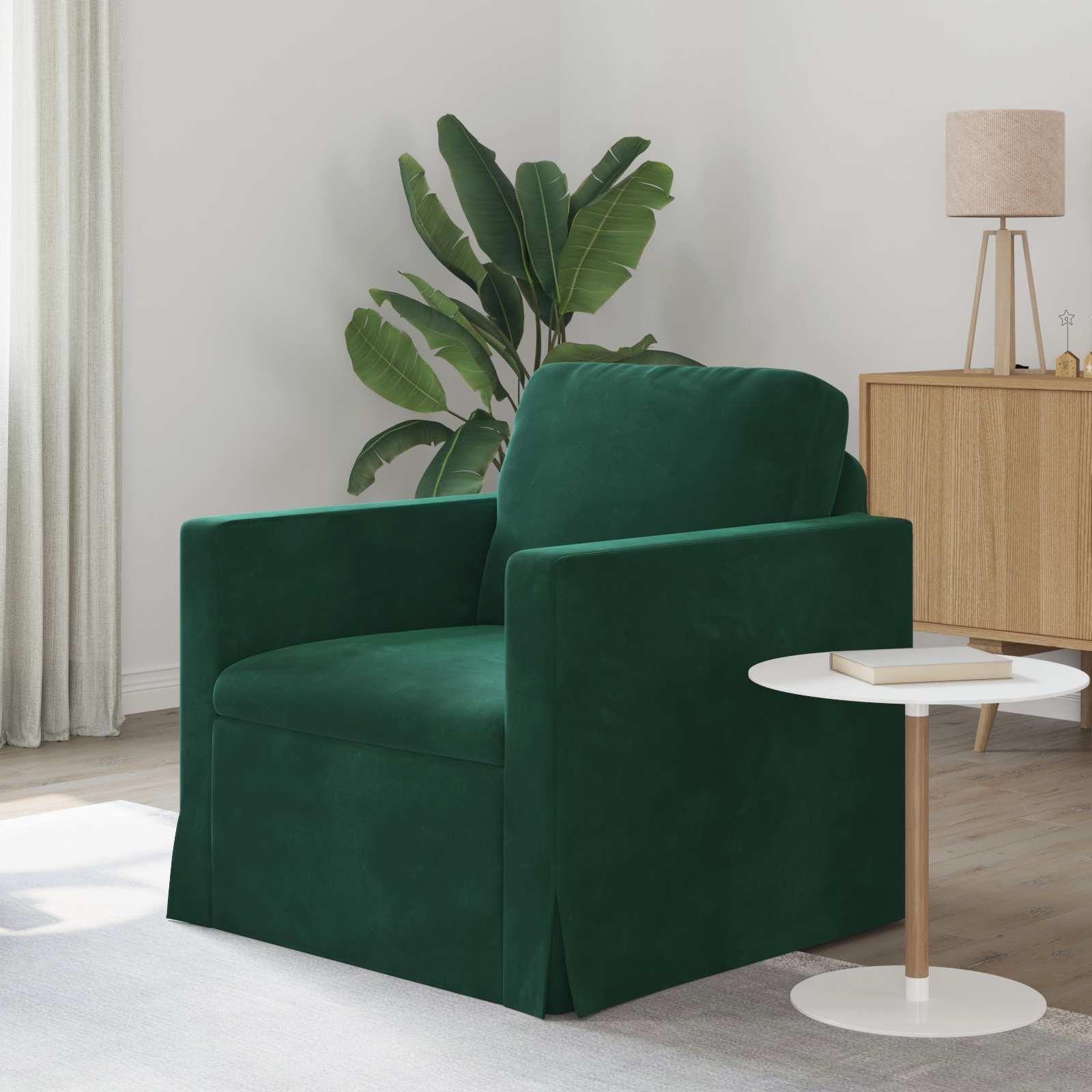 Sofa Mørkegrøn Samlede dimensioner: 78 x 78 x 80 cm (B x D x H) billede