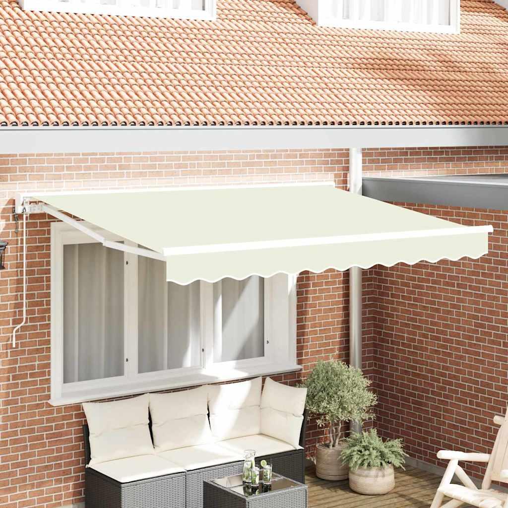 Utrækkelig Markise Creme 300 x 200 cm Polyester og metal billede