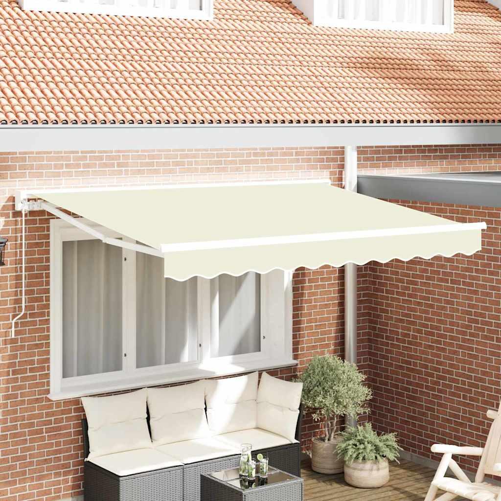Utrækkelig Markise Creme 300 x 200 cm Polyester og metal billede