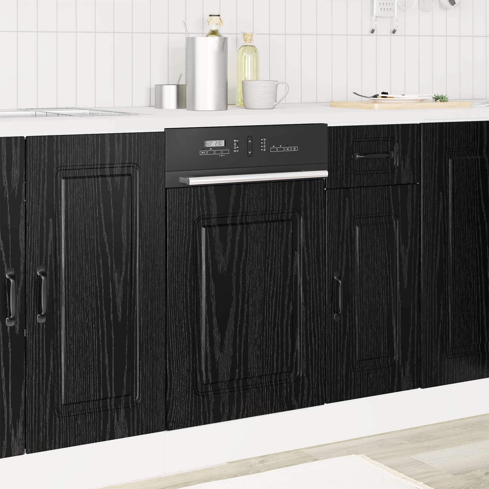 Køkkenskab Kalmar Sort eg 45 x 1,5 x 67 cm Konstrueret træ billede