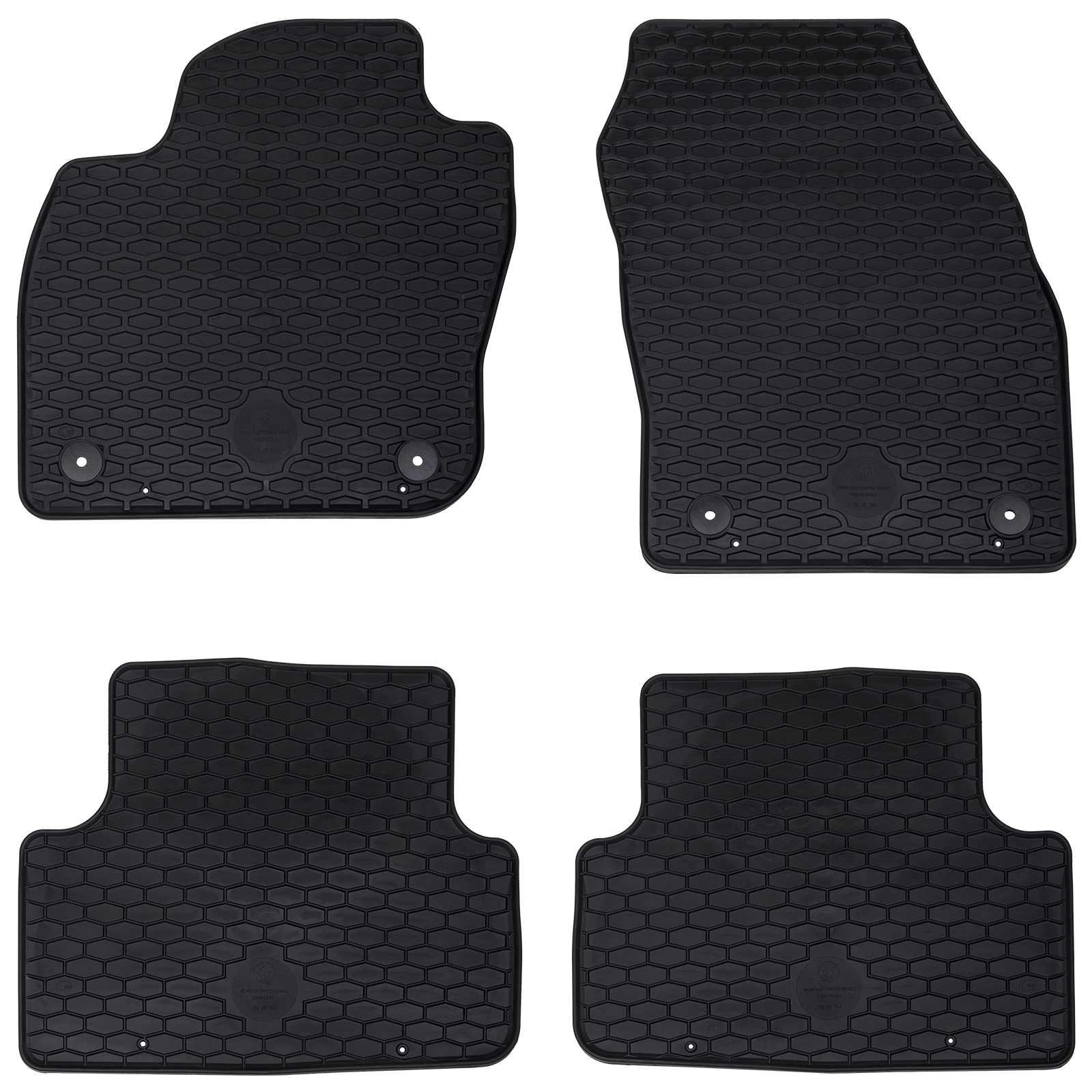 Bilmåtte 4 stk Sort VW T-CROSS TPE billede