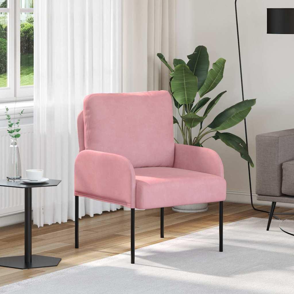 Sofaer med pude 55cm Lyserød Krydsfinér billede