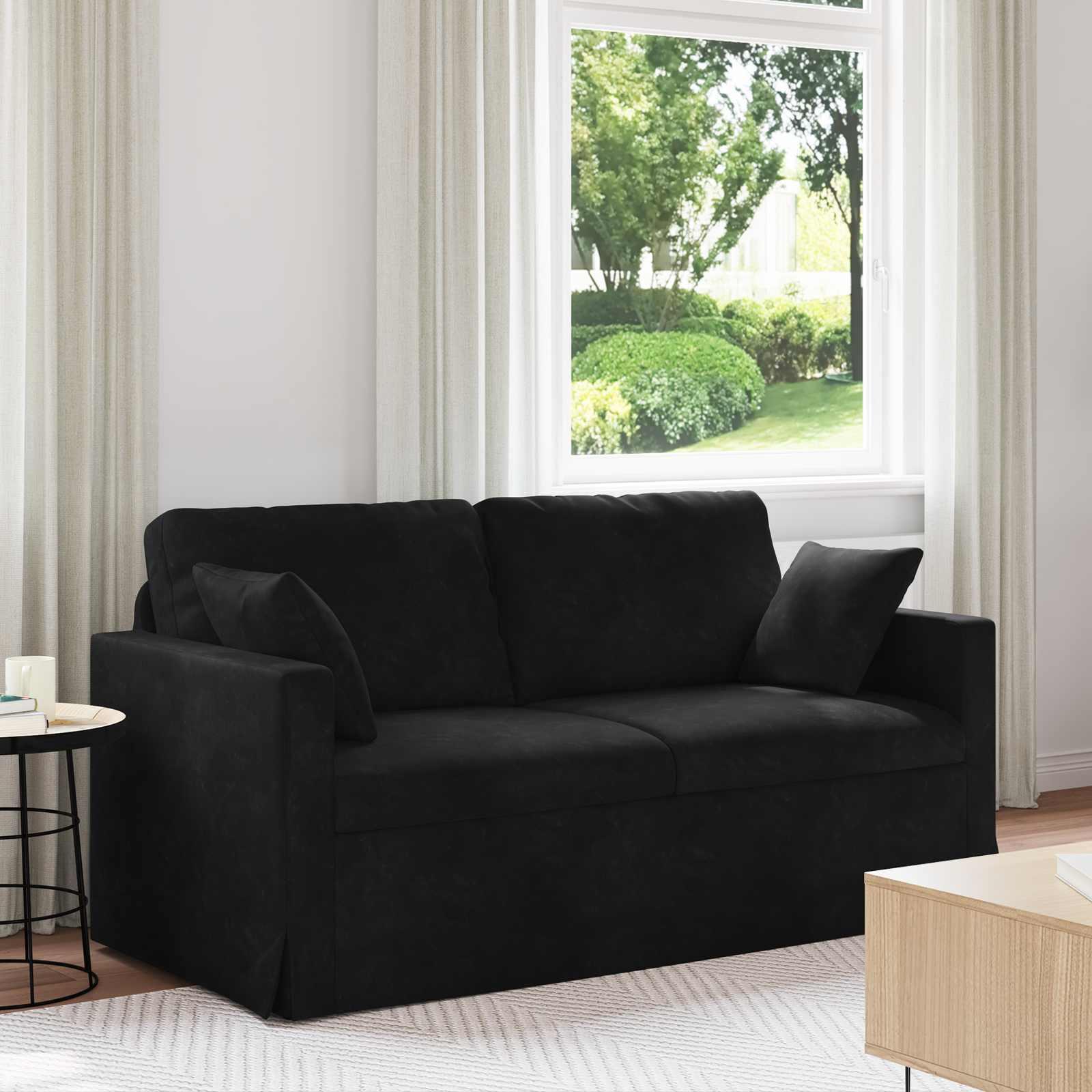 Sofa Sort Samlede dimensioner: 158 x 78 x 80 cm (B x D x H) billede