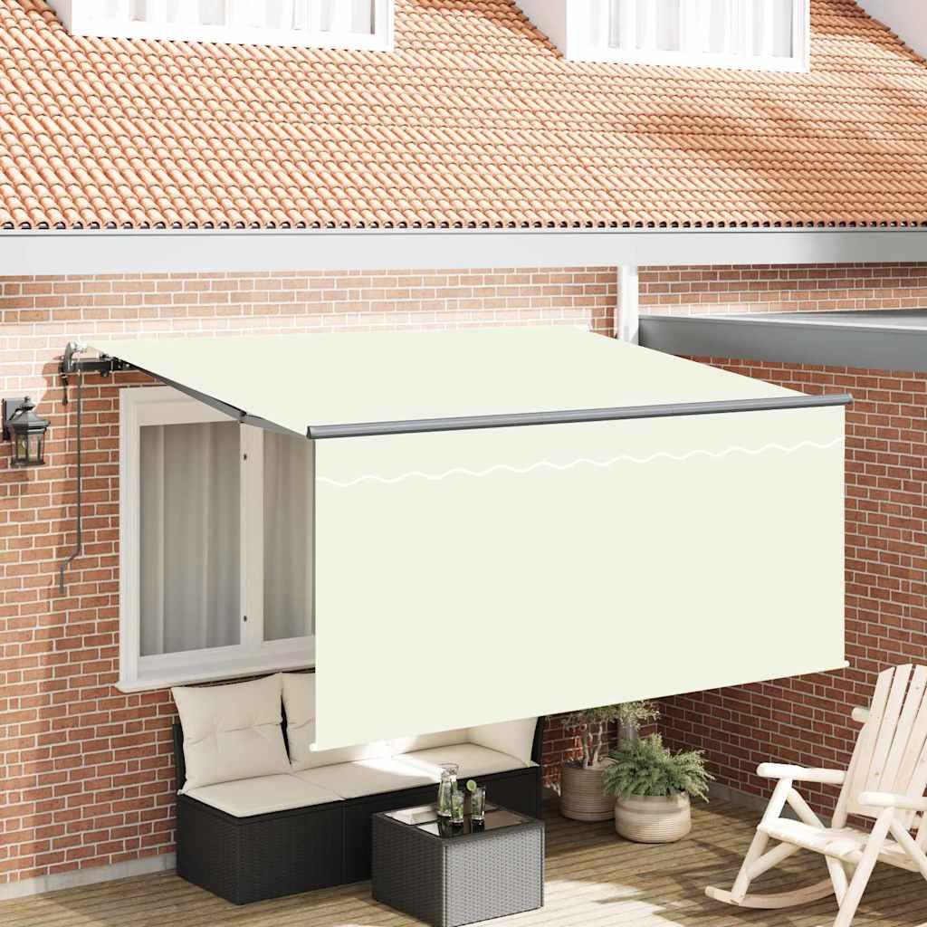 Utrækkelig Markise Creme 300 x 200 cm Stof billede