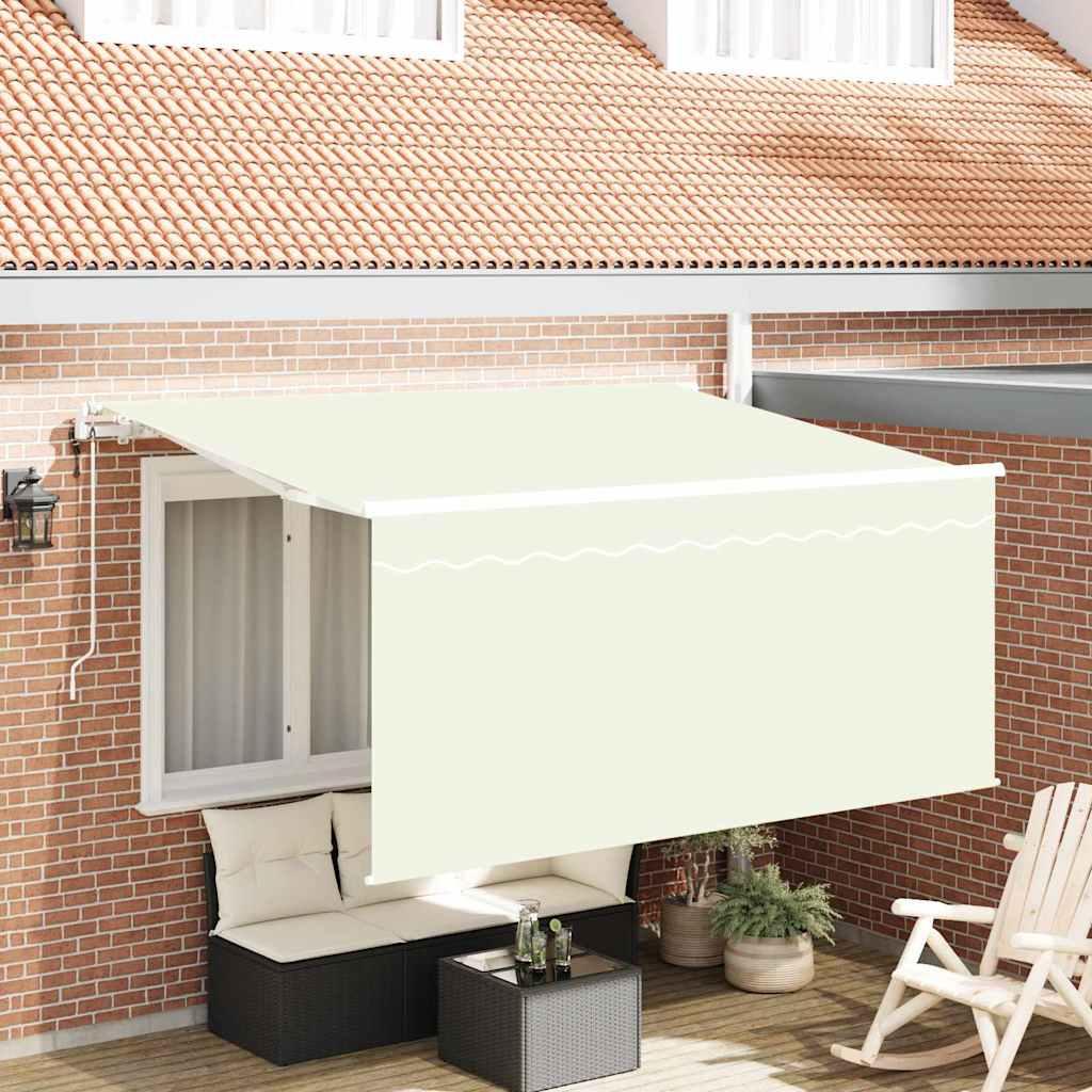 Utrækkelig Markise Creme 300 x 200 cm Polyester og Aluminium billede