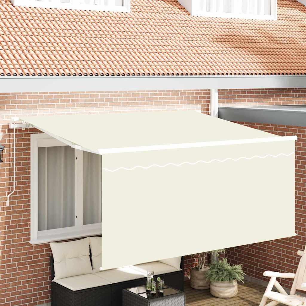 Utrækkelig Markise Creme 300 x 200 cm Polyester og Aluminium billede