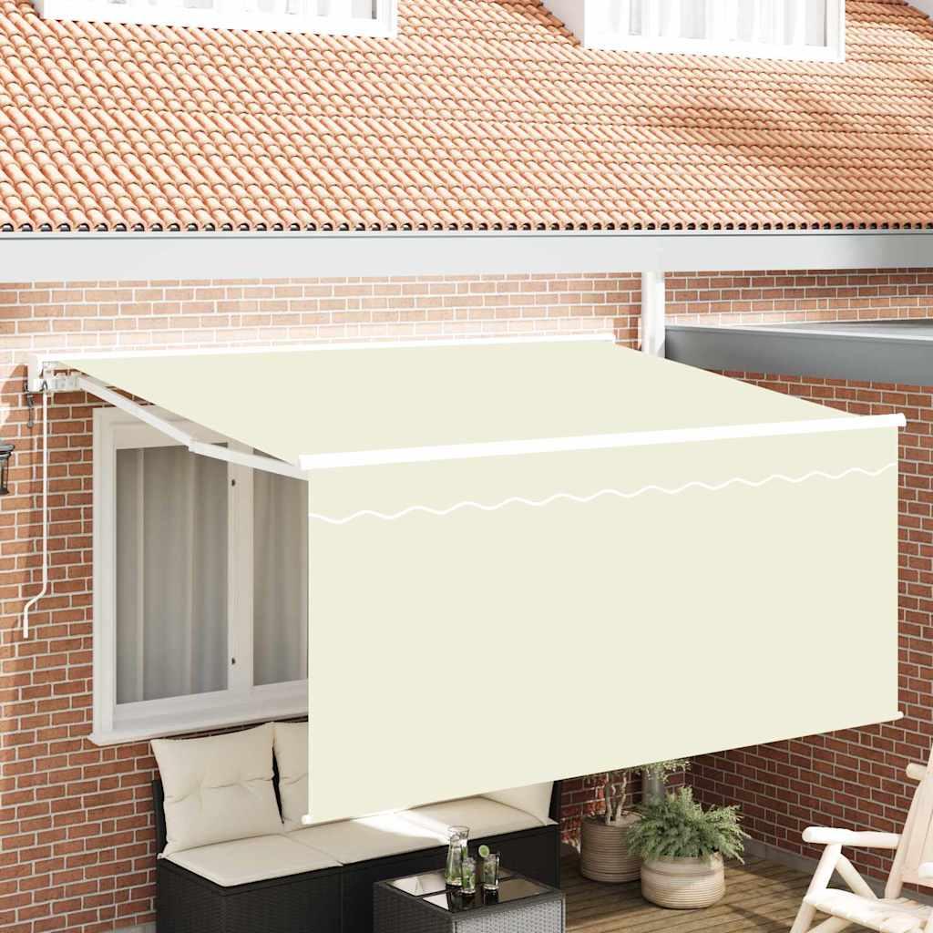 Utrækkelig Markise Creme 300 x 200 cm Polyester og Aluminium billede
