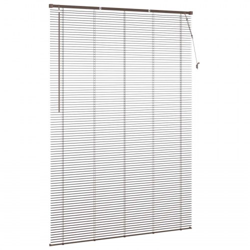 Persienner Indstillelig Mørk Brun med Mønster 213 x 160 cm PVC