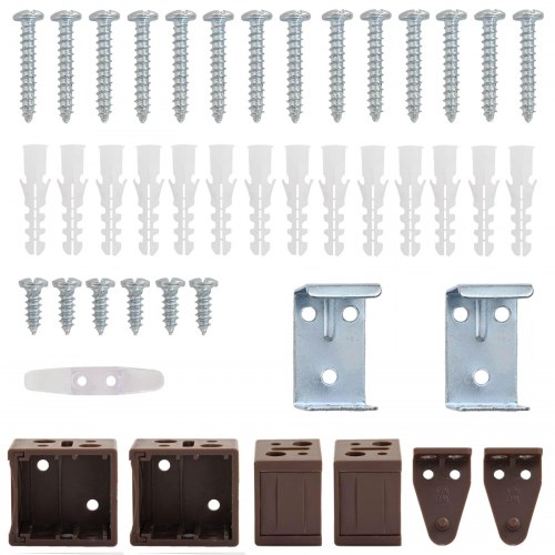 Persienner Indstillelig Mørk Brun med Mønster 213 x 160 cm PVC