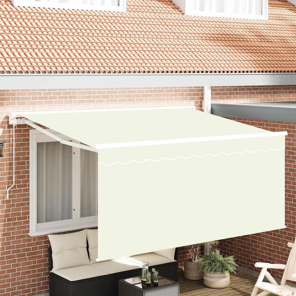Utrækkelig Markise Creme 300 x 200 cm Stof billede