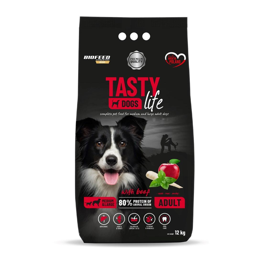 BIOFEED Tasty Life Medium & Large Adult – tørfoder med oksekød 12 kg billede