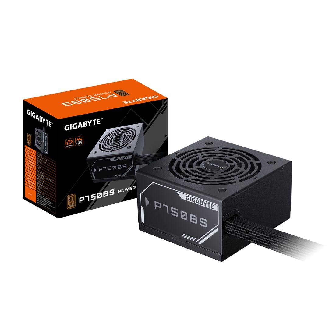 Gigabyte P750BS strømforsyning - 750 W ATX, 80 PLUS Bronze, 120 mm blæser, PCI‑E 6+2-pin x4, EU-stik