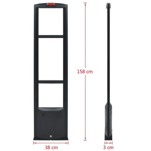 RF-antennesystem med alarmbrikker og alarmbrikfjernere 8,2 MHz sort