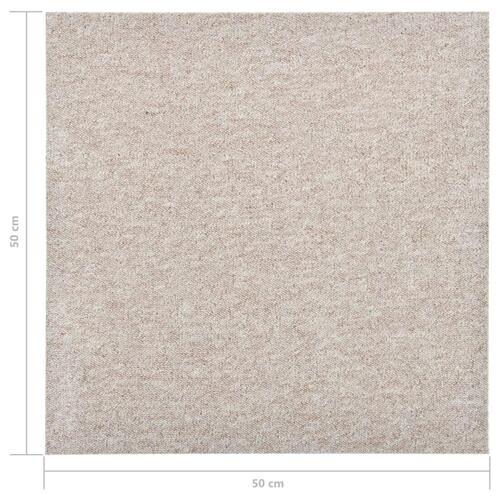 Tæppefliser 20 stk. 5 m² 50x50 cm lys beige