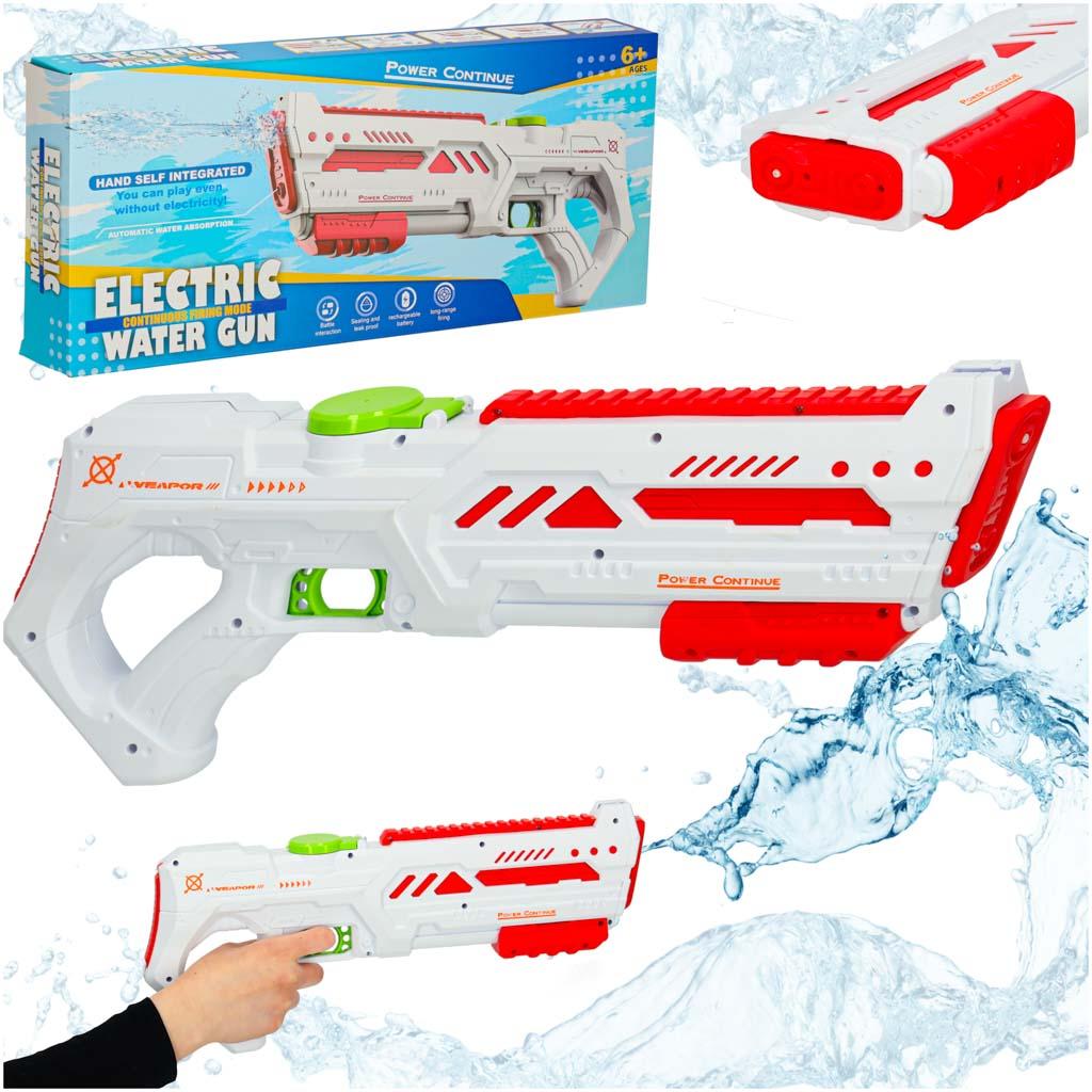 Elektrisk vandpistol – automatisk vandgevær til børn, hvid (45 cm) billede