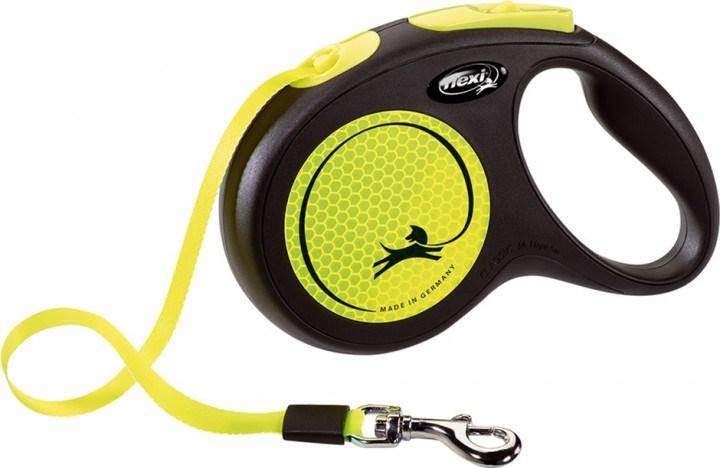 flexi New Neon rulleline til hund - 5 m, L billede