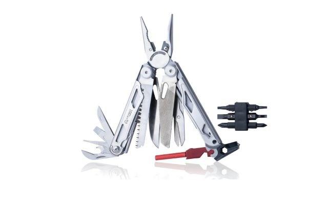 AZYMUT Giewon FS multitool – ildstarter, 19 funktioner, flint + fløjte + bæltholder billede