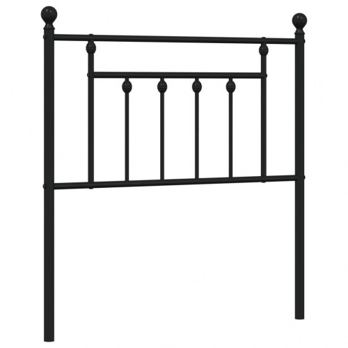 Sengegavl i metal 80 cm - sort, klassisk design