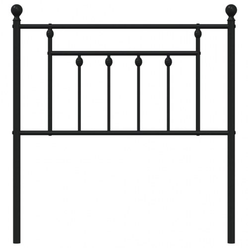 Sengegavl i metal 80 cm - sort, klassisk design